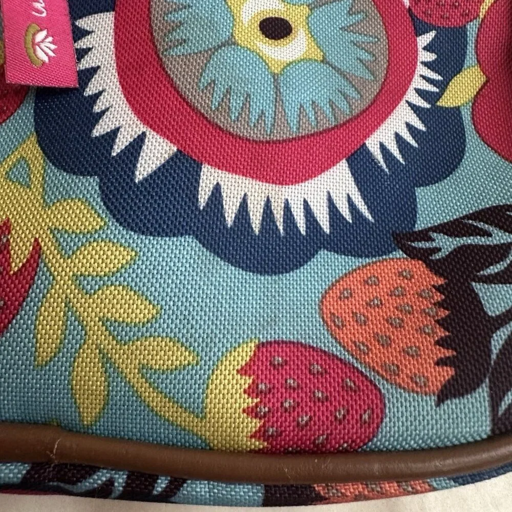 Lily Bloom Gigi Crossbody Bag Strawberry Birds Flowers Multi Pocket Purse Whimsi